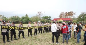 Polres Pesisir Barat Gelar Latihan Perdana Simulasi Sispamkota Jelang Pemilu 2024