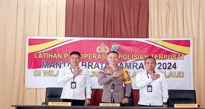 Kapolres Kep. Talaud Buka Dan Pimpin Langsung Latihan Pra Operasi Kepolisian Terpusat Mantap Brata Samrat 2024 di Wilayah Polres Kepulauan Talaud