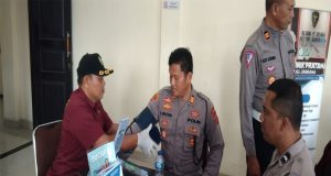 Dalam Rangka Operasi Mantap Brata Kapolsek Melaya Cek Kesehatan Bersama Jajaran dan Anggota Oleh Sidokkes