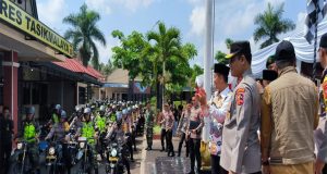 Wujudkan Pemilu Damai, Kaops Nusantara Cooling System Tebar 1.500 Paket Sembako di Tasikmalaya