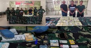 Satgas Yonarmed 16/TK Kembali Gagalkan Upaya Penyelundupan Narkotika 15 Kg di Jalur Perbatasan