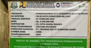 LSM FAKTA : Kwalitas Proyek Situ Kolong Minyak Manggar Di Pertanyakan