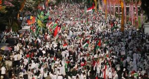 Aksi Terbesar Bela Palestina Di Surabaya