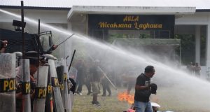 Jelang Pemilu 2023-2024, Polres Nabire Gelar Simulasi Sispamkota Ops Mantap Brata Cartenz