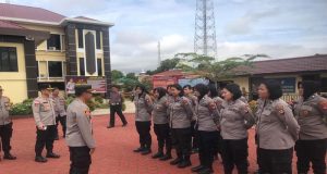 Polres Kapuas Hulu Kegiatan Pamatwil Polda Kalbar Melaksanakan Pengecekan Kendaraan Dan Persiapan Menghadapi Pemilu di Polres Kapuas Hulu