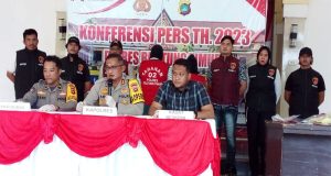 Polres Beltim Gelar Konferensi Pers,Terkait Tindak Pidana Pencurian Mesin ATM