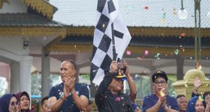 Peringati HKN ke-59, Pemkab Langkat Gelar Gerak Jalan Santai
