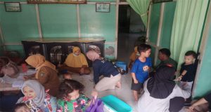 Babinsa 05/Skb Dampingi Kegiatan Posyandu Balita di Kelurahan Sungai Wie