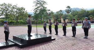 Kapolres Touna Pimpin Upacara PTDH 4 Personelnya, Berikut Pesan Dan Harapannya