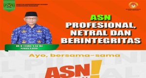 Dr. H. Yasril, S.Ag, MA (Kepala Kemenag Kabupaten Pasaman); Ajak ASN Pasang Logo “ASNpilihNETRAL”