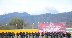 110 Personel Brimob terbaik Polda Sulteng dilepas Kapolda Ikuti Latpraops Damai Cartenz 2024 BKO Polda Papua