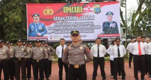 Kapolres Pimpin Sertijab Kasat Reskrim, Kapolsek Dan Kasihumas Polres Langkat