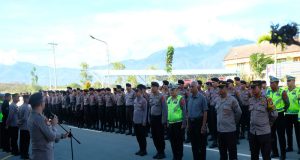 Pimpin Apel Perdana Pengamanan tahap Kampanye Pemilu 2024, Kasatgasopsda : Jaga Soliditas Internal