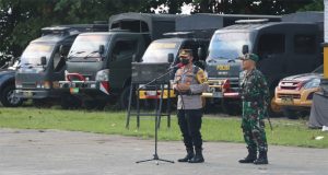 TNI POLRI beserta Pemerintah Daerah Kabupaten Nabire gelar Apel Gabungan Kesiapsiagaan jelang 1 Desember