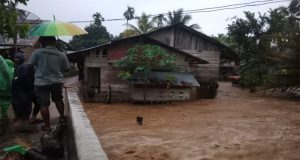 Sungai Krueng Layan Meluap, Puluhan Rumah di Desa Leupu Terendam Banjir