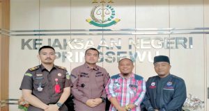 Ikatan Wartawan online Indonesia (iwo-i) kabupaten pringsewu, silaturahmi ke kantor Kejari Pringsewu