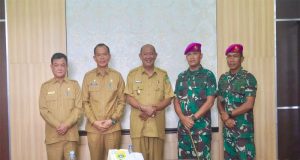 Baru Dilantik, Danyonif Marinir 8 Perkenalkan Diri ke Plt Bupati Langkat