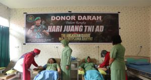 Sambut Hari Juang TNI AD 2023, Kodim 1203/Ktp Gelar Baksos Donor Darah Di RSUD Agoesdjam Ketapang