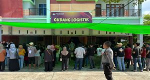 Polres Sekadau Monitoring dan Pengamanan Pelipatan Surat Suara Pemilu di Gudang Logistik KPU