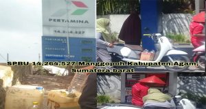 SPBU Manggopoh Layani Pertalite Pakai Jerigen