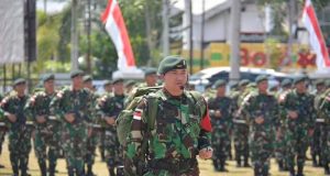 Pangdam XII/Tpr Pimpin Penyambutan Satgas Yonif 631/Atg Kembali Dari Penugasan