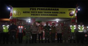 Kodim 1202/Singkawang Bersama forkopimda kota Singkawang Patroli di Malam Menjelang Perayaan Natal 2023