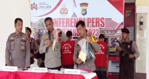 Konferensi Pers Akhir Tahun 2023 Polres Beltim