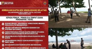 Himbauan Kapolsek Singkawang Selatan AKP Sumangap P Simamora SH. MH Dalam Rangka Menyambut Natal 2023 Dan Tahun Baru 2024