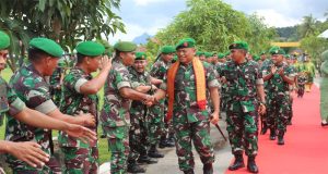 Danrem 121/ABW Lakukan Kunjungan Kerja ke Kodim 1202/SKW