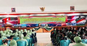 Tekankan Kembali Netralitas TNI, Dandim Nabire Berikan Pengarahan Kepada Anggota TNI, ASN dan Persit