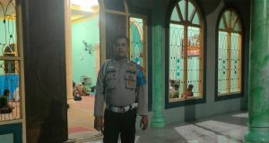 Kegiatan Sholat Subuh Berjamaah dan Sosialisasi Pemilu Damai di Tembilahan Hulu