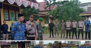 Upacara 17 Hari Bulan Jadi Momen Forkopimcam Kec. Reteh Sosialisasi Pemilu Damai 2024