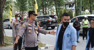 Satgas OMB Kapuas Polda Kalbar Lakukan Pengamanan Aksi Damai Aliansi Mahasiswa Sekalbar