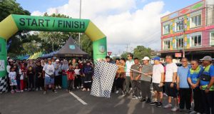 Hari Jadi Beltim ke-21, Ribuan Warga Ikuti Jalan Dan Senam