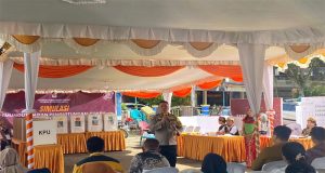 KPU Sekadau Gelar Simulasi Pemungutan dan Penghitungan Suara, Kabagops: Polres Sekadau Siap Mengamankan Pemilu 2024