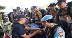 Persiapan Pengamanan TPS, Personel OMB Polres Singkawang Lakukan Pemeriksaan Kesehatan