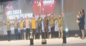 Karendal OMB Kapuas Polda Kalbar Hadiri Apel Siaga Pengawasan dan Launching TPS Rawan Pemilu 2024