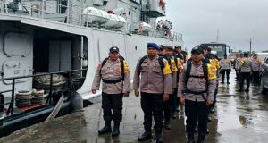 Pelepasan Personil Pengamanan Pemilu Oleh Kapolres Kab Talaud keNanusa dan Miangas