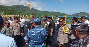 Kapolda Sulut Bersama Pejabat TNI Cek Kesiapan Kunker Presiden RI ke Bendungan Lolak