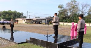 Kapolres Beltim Pimpin Langsung Upacara Kenaikan Pangkat Kompol Munsisyah Alfarizi