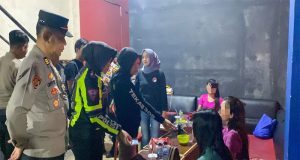 Aparat Gabungan jelang ramadhan Kembali Merazia Tempat Hiburan Malam Di Pringsewu