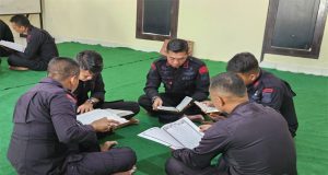 Brimob Gorontalo Rutin Laksanakan Tadarus Al-qur’an Untuk Tingkatkan Iman dan Taqwa di Bulan Suci Ramadhan