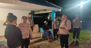 Kapolsek Kuala Mandor B Pimpin Patroli Presisi Malam Minggu Aman