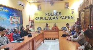 Polres Yapen Gelar Rapat lintas Sektoral Mantapkan Kesiapan Pengamanan Idul Fitri 2024