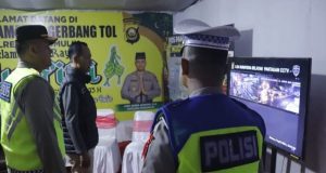 Pj Walikota Bersama Kapolres Prabumulih Monitoring Pos PAM Operasi Ketupat