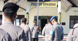 Apel Perdana Pasca Lebaran, Kapolres Sekadau Mengucapkan Selamat Hari Raya Idul Fitri 1445 H