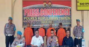 Sebanyak 4 Tersangka Pencetus Republik Melanesia Ditangkap Polres Yapen