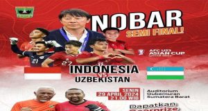 Enam Lokasi Nonton Bareng Semi Final AFC U23 Yang Digelar Oleh Pemprov Sumbar