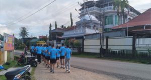 Tingkatkan Stamina dan Jaga Kebugaran Jasmani, Personil Kodim 1204/Sanggau Laksanakan Lari Pagi