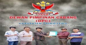Pengukuhan Struktur Organisasi Gerakan Rakyat Indonesia Bersatu (GRIB) Kecamatan Gading Rejo